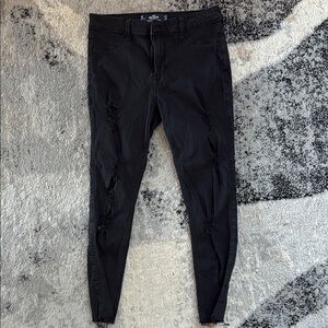 Stylish Black Distressed Women's Jeans